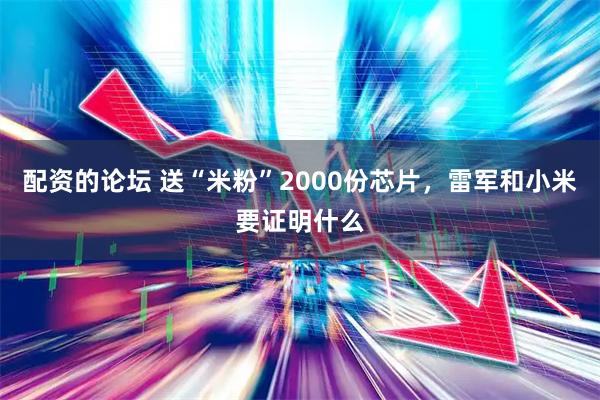 配资的论坛 送“米粉”2000份芯片，雷军和小米要证明什么